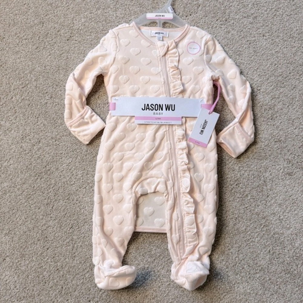 NWT Jason Wu infant stretchy soft sleeper with matching blanket size 6-9 months